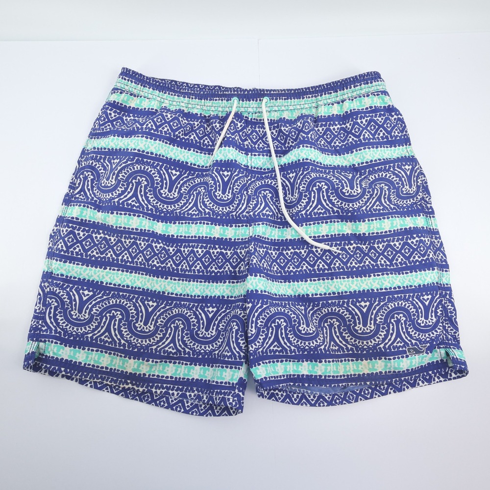 Vineyard Vines Men's‎ Swim Trunks Shorts Blue Patterned Swimsuit Size L